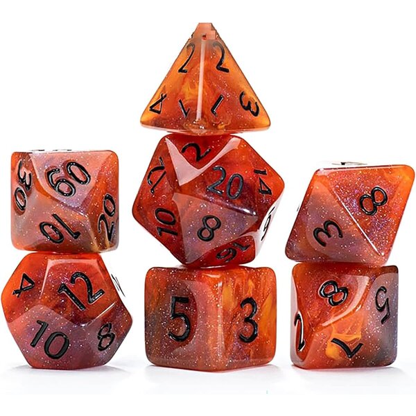 Gate Keeper Games AETHER DICE - 7DICE SET - Fireball