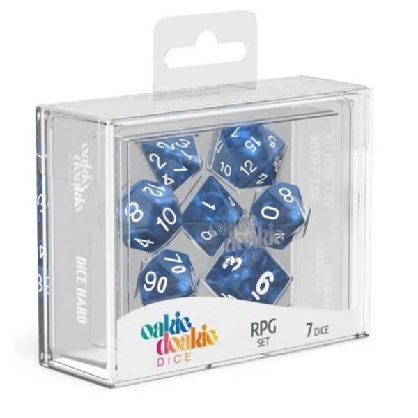 OakieDoakie Dice OAKIE DOAKIE - 7DIE SET - MARBLE - Blue