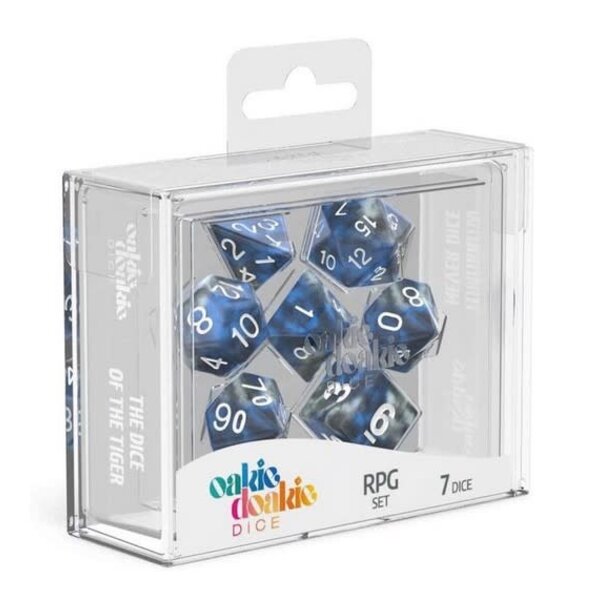 OakieDoakie Dice OAKIE DOAKIE - 7DIE SET - GEMIDICE - Liquid Steel