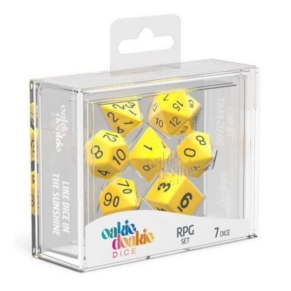 OakieDoakie Dice OAKIE DOAKIE - 7DIE SET - SOLID - Yellow