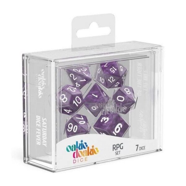 OakieDoakie Dice OAKIE DOAKIE - 7DIE SET - MARBLE - Purple