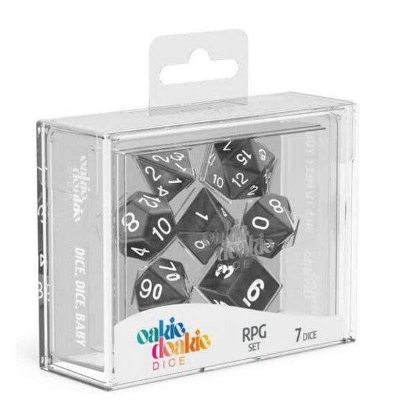 OakieDoakie Dice OAKIE DOAKIE - 7DIE SET - MARBLE - Black