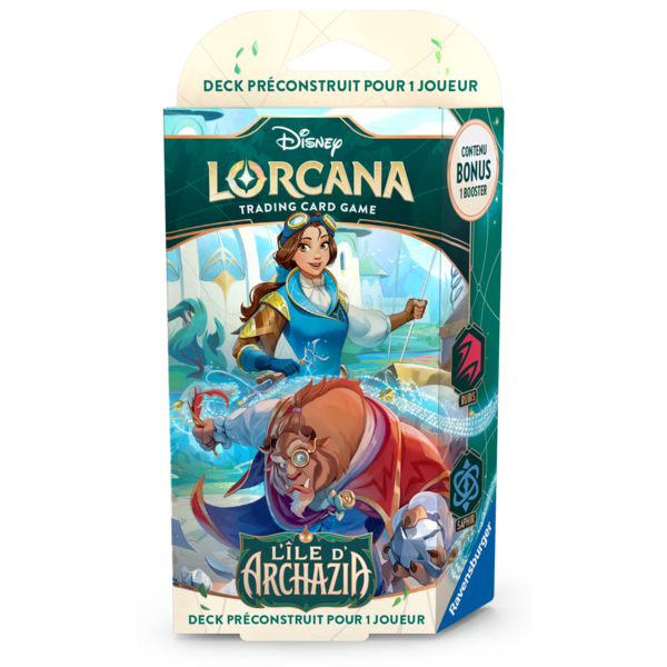 Ravensburger DISNEY LORCANA (FR) - ARCHAZIA’S ISLAND - STARTER DECK - Rubis & Saphir