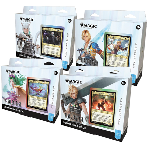 MTG - FINAL FANTASY - COMMANDER COLLECTOR DECK - Set of 4
