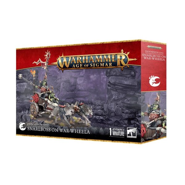 Gloomspite Gitz AOS - GLOOMSPITE GITZ - Snarlboss on War-Wheela