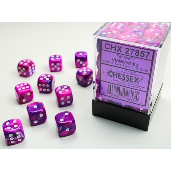 CHESSEX CHESSEX - FESTIVE - 36D6 - Violet/White