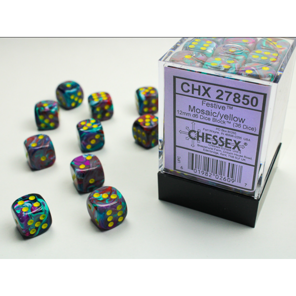 CHESSEX CHESSEX - FESTIVE - 36D6 - Mosaic/Yellow