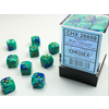 CHESSEX - GEMINI - 36D6 - Blue-Teal/Gold