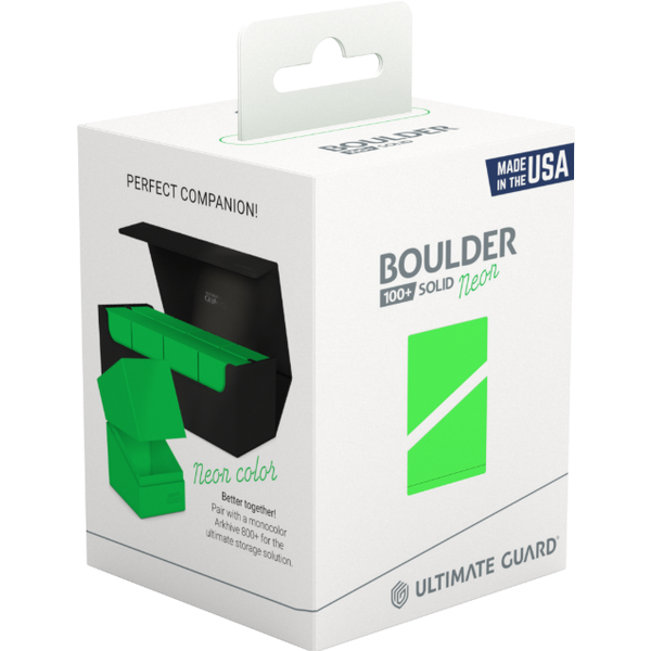 Ultimate Guard UG - DECK CASE - BOULDER (100+) - NEON - Green