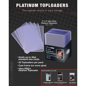 Ultra Pro UP - TOPLOAD (25ct) - PLATINUM - 3x4 (35pt)
