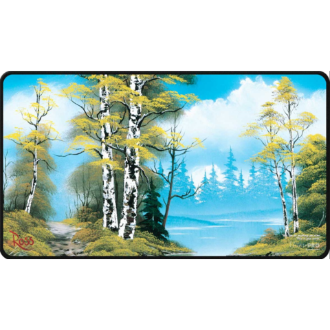 UP - PLAYMAT - BLACK STITCH - BOB ROSS - Lakeside Path
