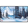 UP - PLAYMAT - BLACK STITCHED - BOB ROSS - Winter Paradise