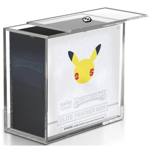 ER - ACRYLIC PROTECTOR - WITH SLIDING LID - FOR POKEMON ETB - Clear