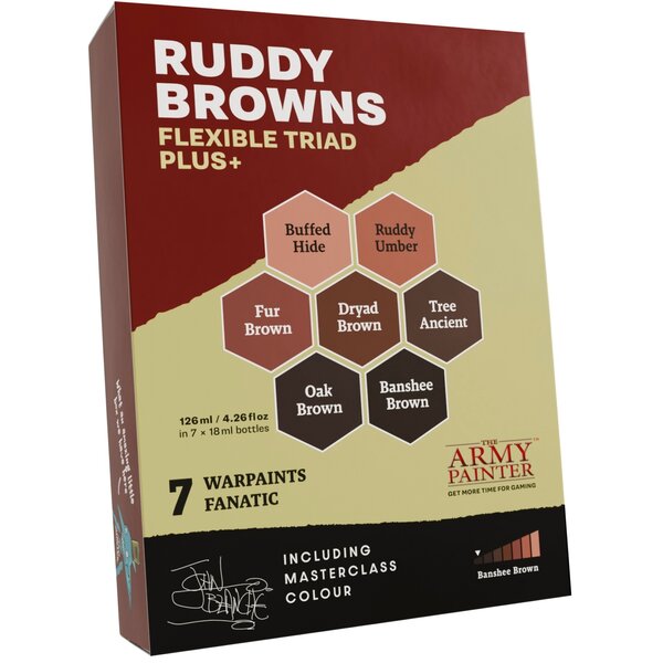 Army Painter ARMY PAINTER - WARPAINTS - FANATIC FLEXIBLE TRIAD PLUS+ - Ruddy Browns
