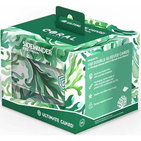 Ultimate Guard UG - DECK CASE - SIDEWINDER (100+) - XENOSKIN - 2025 EXCLUSIVE CORAL - Kelp Forest