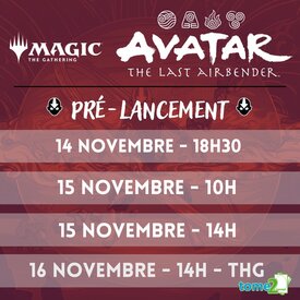 MTG MTG - AVATAR THE LAST AIRBENDER - Prerelease - 16 NOV - 14h - 2HG