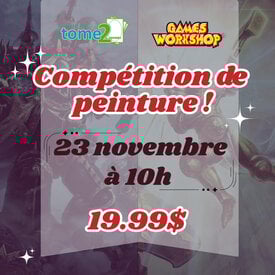 tome2 Tournois - PEINTURE - 23 nov - à 10h