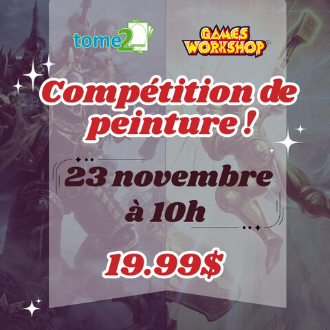Tournois - PEINTURE - 23 nov - à 10h