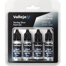 Vallejo VALLEJO - PAINT SET - TRUE METALLIC METAL - Sterling Silver