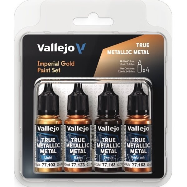 Vallejo FEB - VALLEJO - PAINT SET - TRUE METALLIC METAL - Imperial Gold