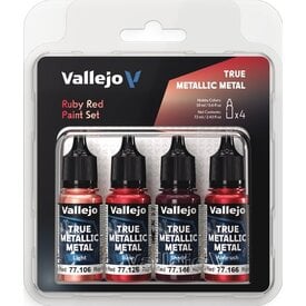 Vallejo DEC - VALLEJO - PAINT SET - TRUE METALLIC METAL - Ruby Red