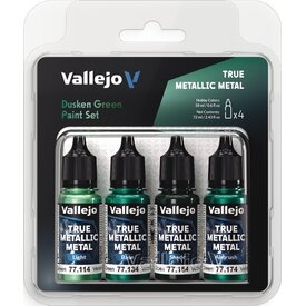 Vallejo VALLEJO - PAINT SET - TRUE METALLIC METAL - Dusken Green