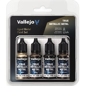 Vallejo FEB - VALLEJO - PAINT SET - TRUE METALLIC METAL - Aged Metal