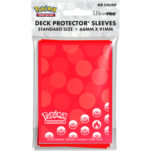 UP - SLEEVES (65ct) - D-PRO - POKEMON - ENERGY TYPE - Fire