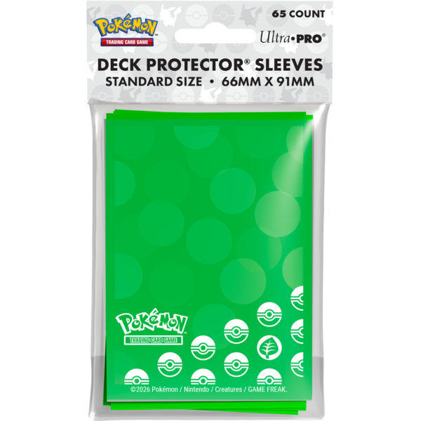 Pokemon UP - SLEEVES (65ct) - D-PRO - POKEMON - ENERGY TYPE - Grass