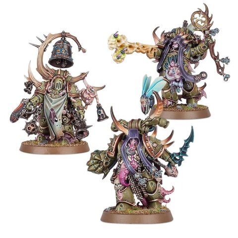 40K - DEATH GUARD - Malignant Plaguecaster, Noxious Blighbringer & Plague Marine Champion