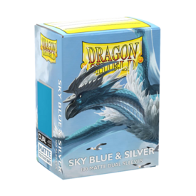 Arcane Tinmen DRAGON SHIELD - SLEEVES (100ct) - DUAL MATTE - Sky Blue/Silver