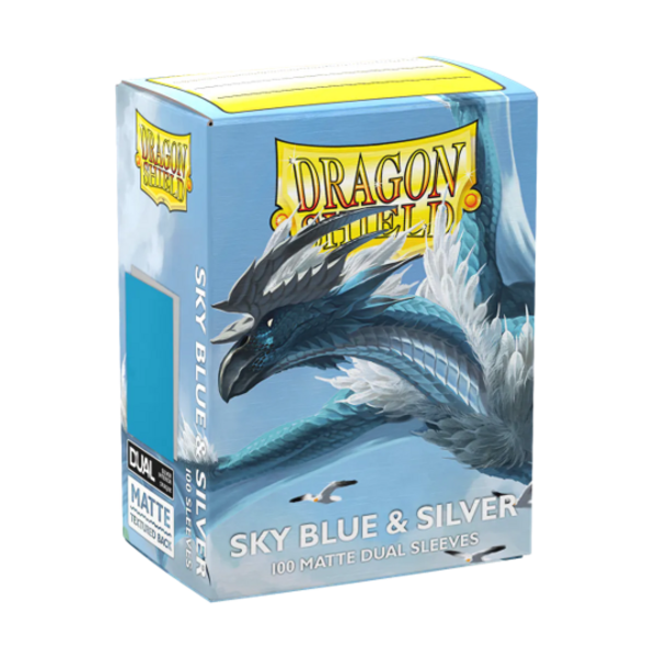 Arcane Tinmen DRAGON SHIELD - SLEEVES (100ct) - DUAL MATTE - Sky Blue/Silver