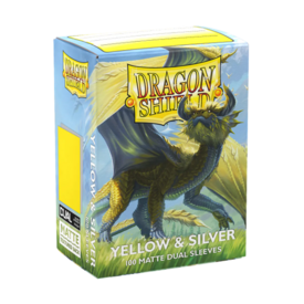Arcane Tinmen DRAGON SHIELD - SLEEVES (100ct) - DUAL MATTE - Yellow/Silver