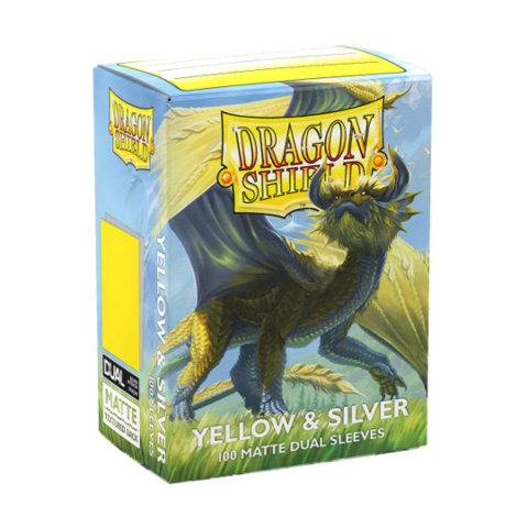 DRAGON SHIELD - SLEEVES (100ct) - DUAL MATTE - Yellow/Silver