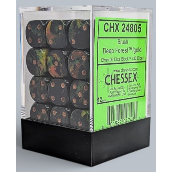 Chessex CHESSEX - 36D6 - Depp Forest-Gold