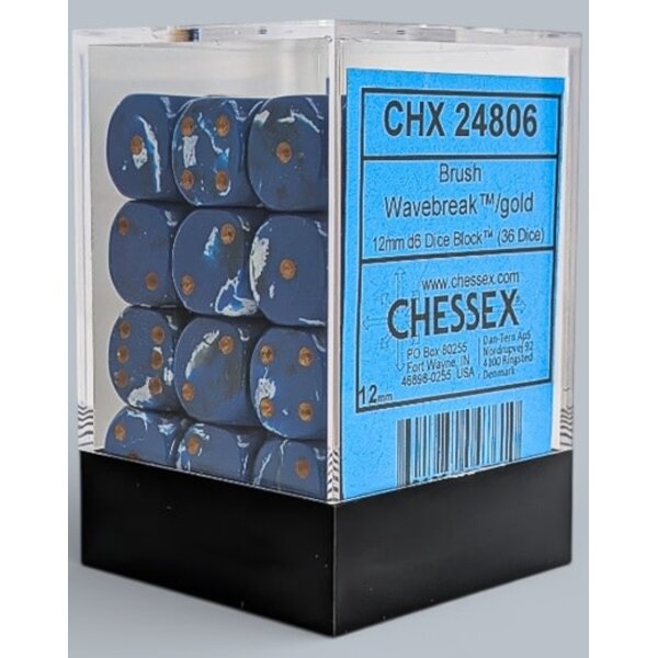 Chessex CHESSEX - 36D6 - Wavebreak/Gold