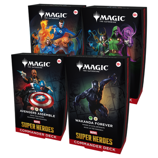 MTG 19 JUIN - MTG - MARVEL SUPER HEROES - COMMANDER DECK - Set of 4