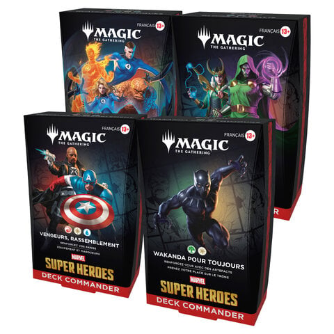 19 JUIN - MTG - MARVEL SUPER HEROES (FR) - COMMANDER DECK - Set de 4