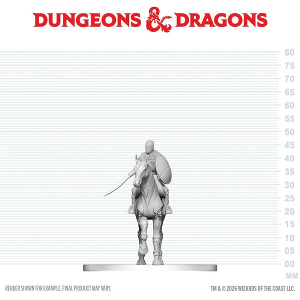 Wizkids AOÛT - DND - UNPAINTED MINI - Nimblewright Steed with Rider