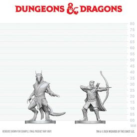 Wizkids AOÛT - DND - UNPAINTED MINIS - Elf Ranger & Dragonborn Monk