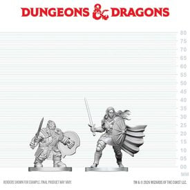 Wizkids AOÛT - DND - UNPAINTED MINIS - Dwarf Fighter & Orc Paladin