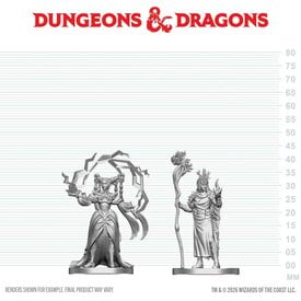 Wizkids AOÛT - DND - UNPAINTED MINIS - Human Druid & Elf Sorcerer