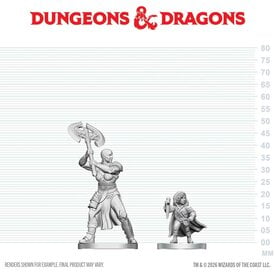 Wizkids AOÛT - DND - UNPAINTED MINIS - Goliath Barbarian & Halfling Rogue