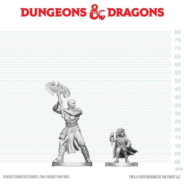 Wizkids AOÛT - DND - UNPAINTED MINIS - Goliath Barbarian & Halfling Rogue