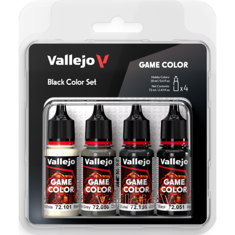 VALLEJO - GAME COLOR - Black Set