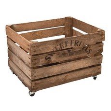 Esschert Apple crate wood with wheels