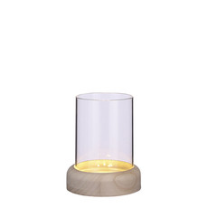 Jesse Vase on Stand Glass - 5led Battery Operated
