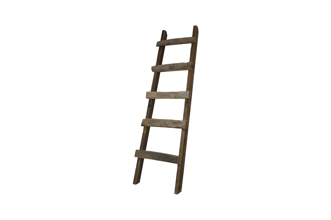 Dijk Historic wood deco ladder natural 180x39/55cm