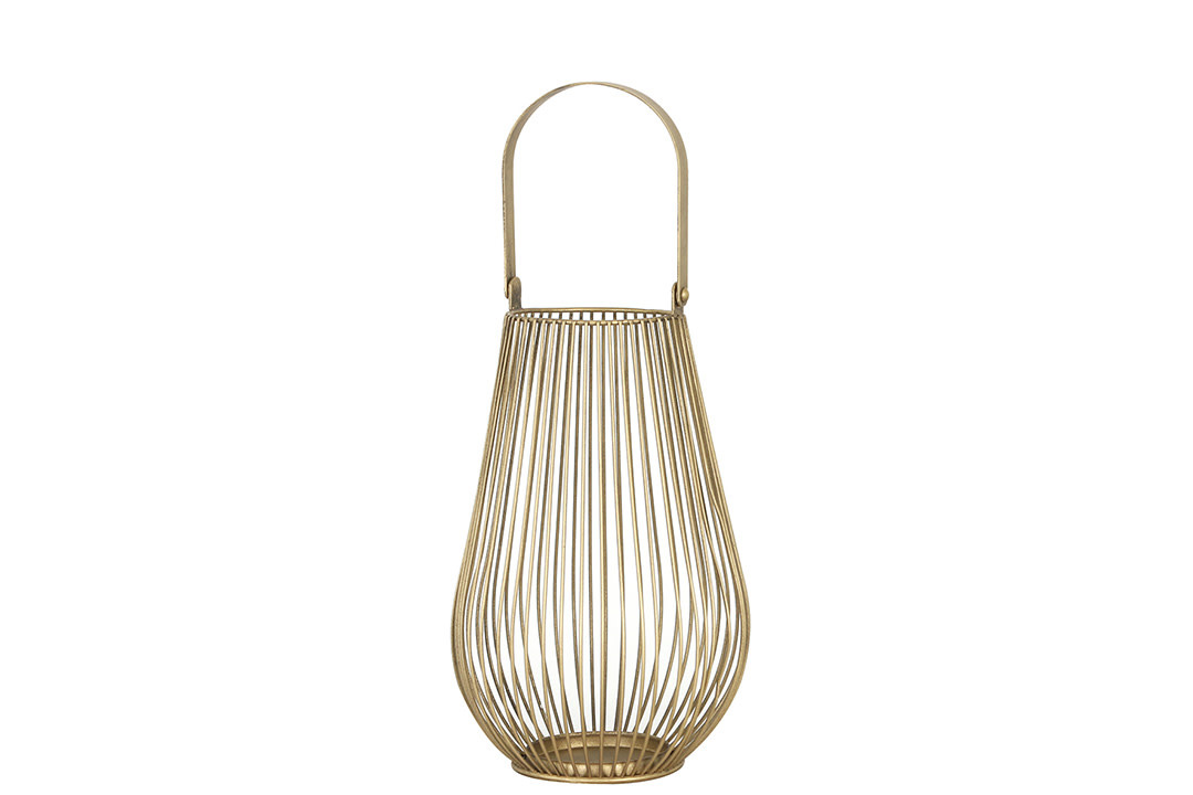 Dijk Lantern metal gold with glass