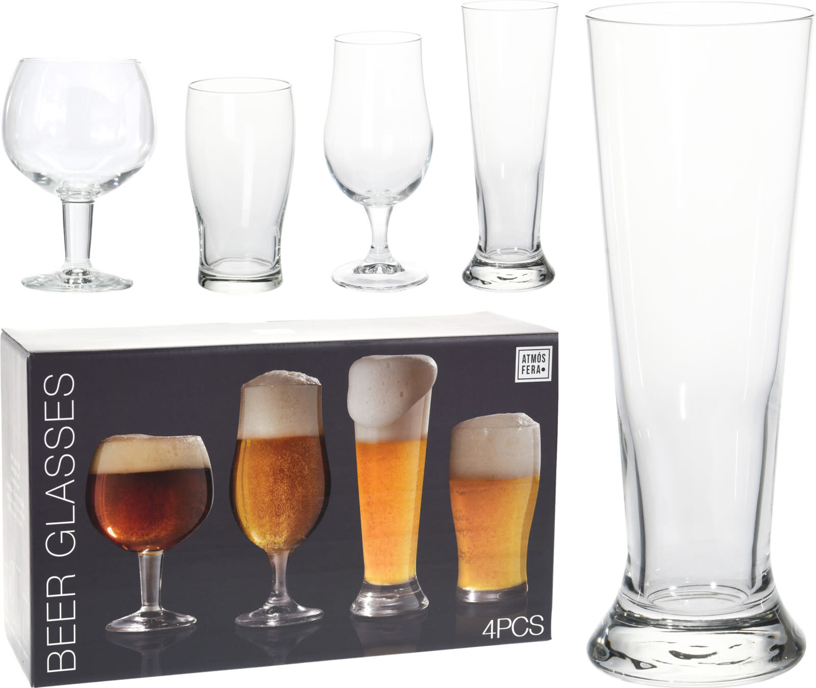 Koopman Beer Glass Box - Set of 4